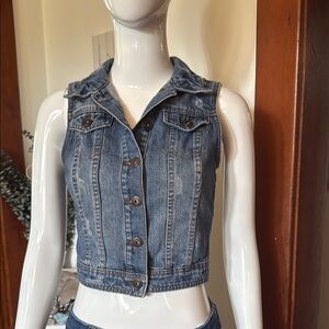 Eightytwo size XS Blue Denim Sleeveless Vest